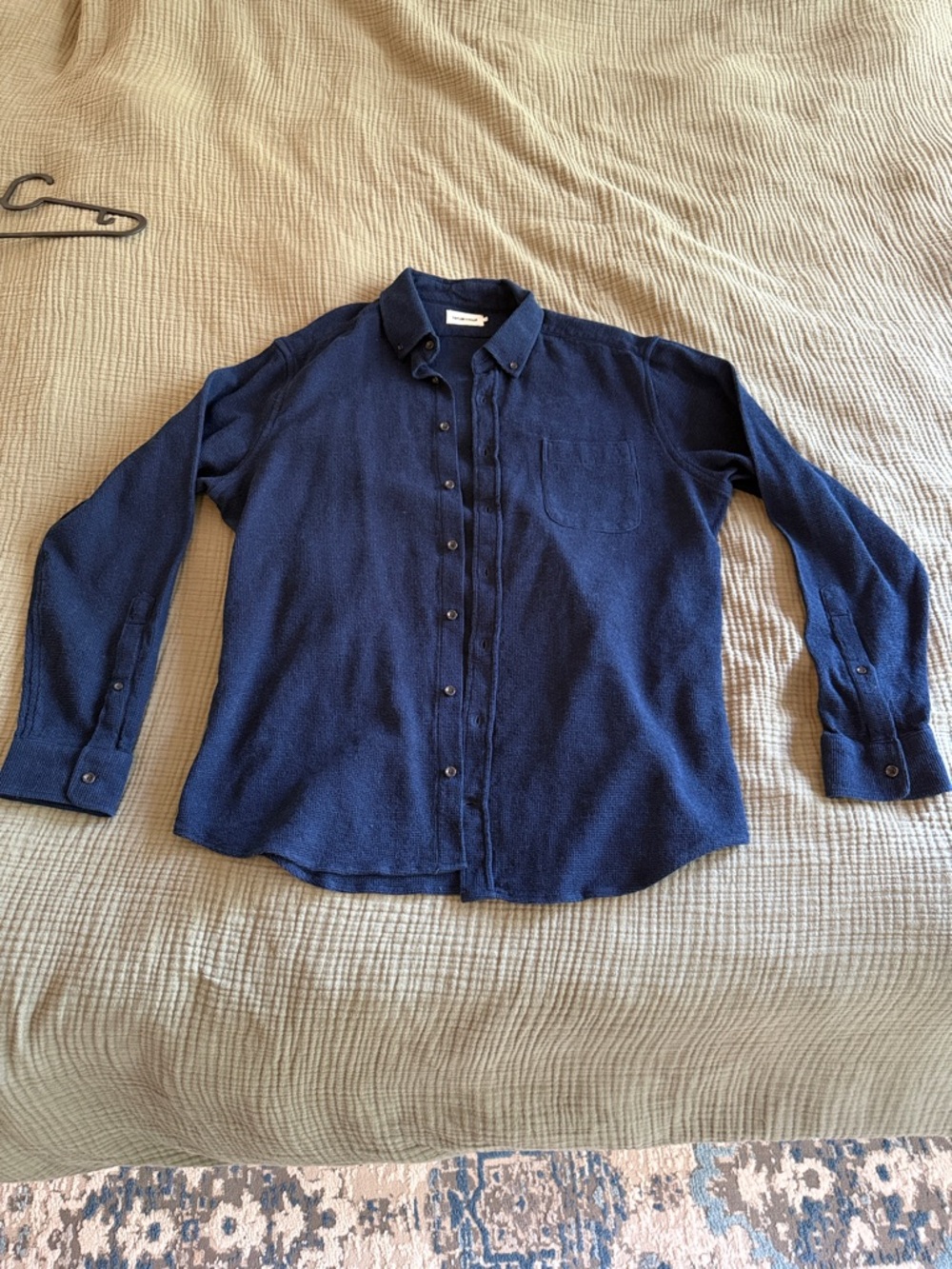 Taylor Stitch The Jack Indigo Waffle Shirt 46